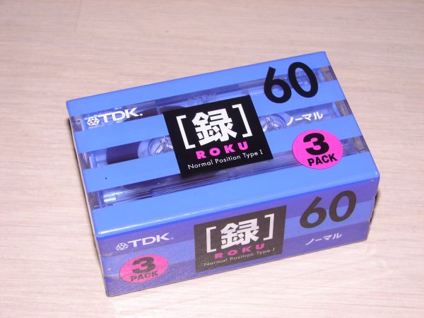 Аудиокассета TDK ROKU 60 3Pack (JP) (2000 - 2001 г.)