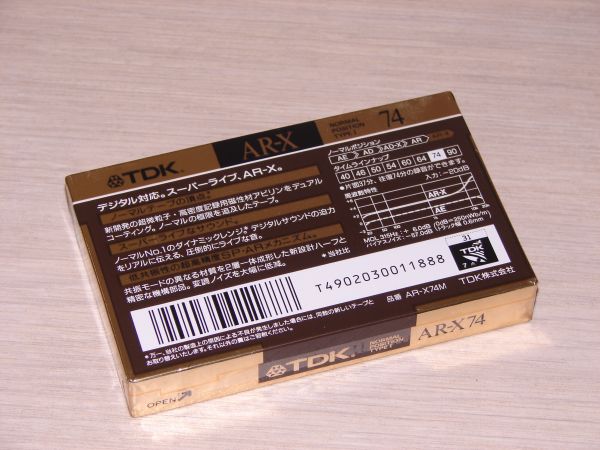 Аудиокассета TDK AR-X 74 (JP) (1990-1995г.)