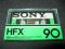 Аудиокассета Sony HFX 90 (US) (1978 - 1981 г.)
