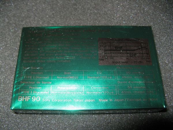 Аудиокассета SONY BHF 90 metallic (US) (1982 -1984 г.)