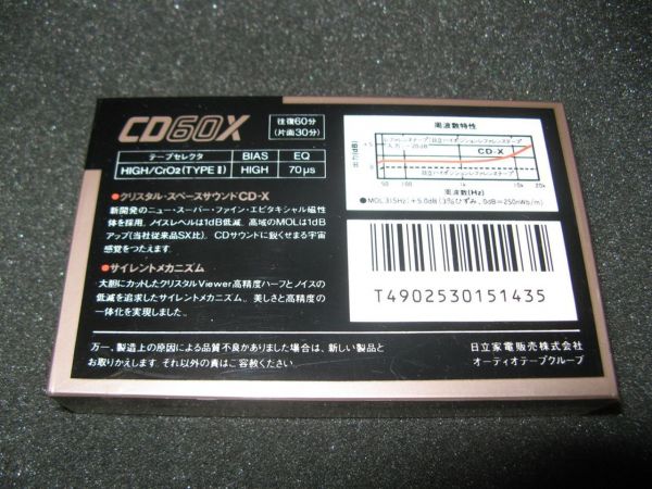 Аудиокассета Hitachi CD-X 60 (JP) (1985 - 1986 г.)