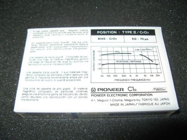 Аудиокассета PIONEER C1a 90 (1982 - 1983 г.)