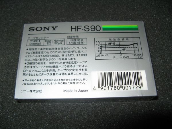 Аудиокассета Sony HF-S 90 (JP) (1985 г.)