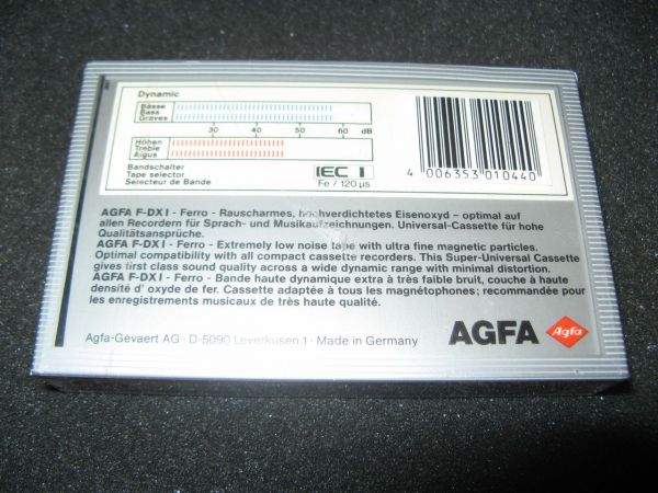 Аудиокассета AGFA F-DX I 90 (1987 - 1989 г.)