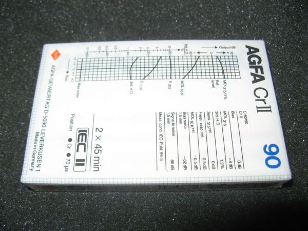 Аудиокассета AGFA FeI FerroColor HD 90 (1982 - 1985 г.)