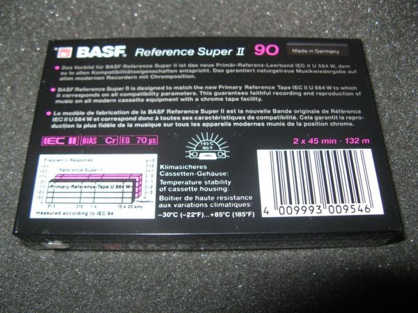 Аудиокассета BASF Reference Super II 90 (EU) (1988 - 1989 г.)