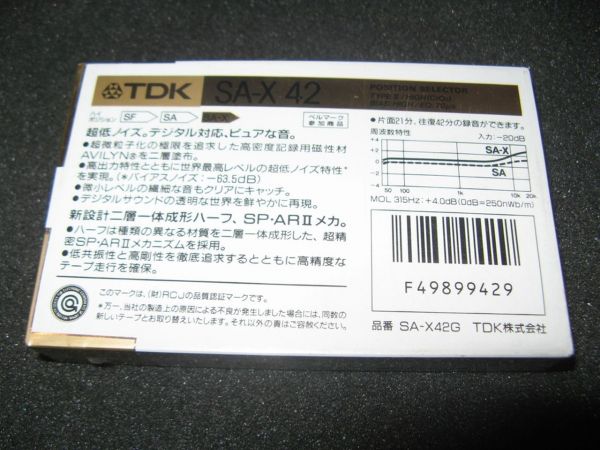 Аудиокассета TDK SA-X 42 (JP) (1987 - 1988 г.)
