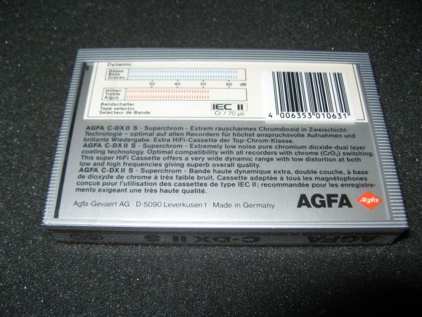 Аудиокассета Agfa C DX IIS 60 (1987 - 1989 г.)