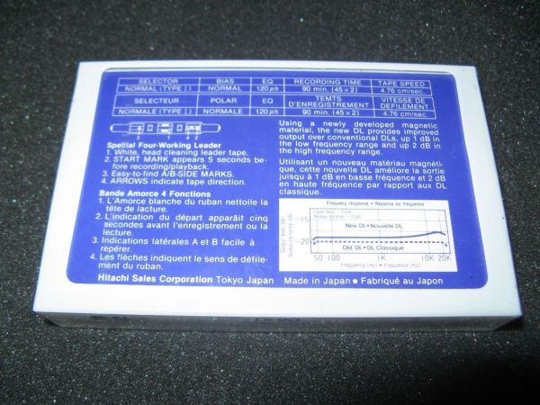 Аудиокассета Hitachi DL-90  (EU) (1988 - 1989г.)