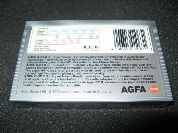 Аудиокассета Agfa C-DX ll S 90 (EU) (1987 - 1989 г.)