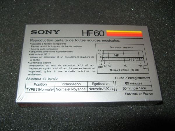 Аудиокассета Sony HF 60 (EU) (1985 г.)