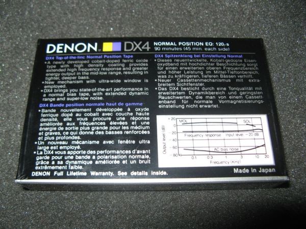 Аудиокассета DENON DX4 90 (US) (1985 - 1986 г.)