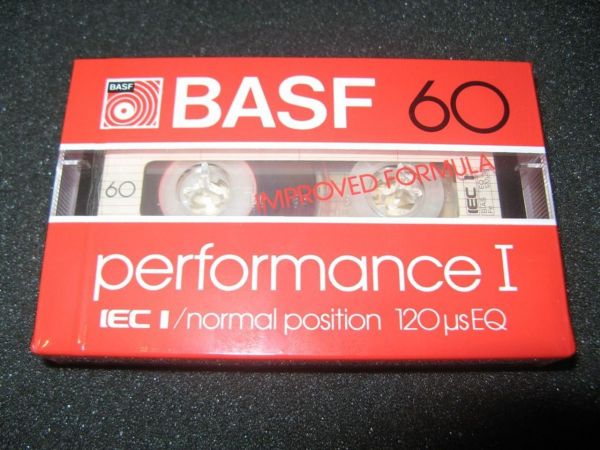 Аудиокассета Basf  PERFORMANCE I 60 (US) (1982 - 1984 г.)