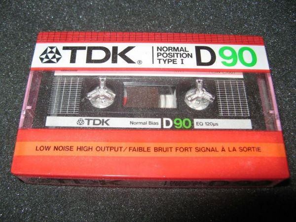 Аудиокассета TDK D 90 (US) (1985 - 1986 г.)