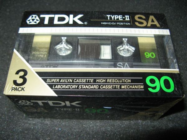 Аудиокассета TDK SA 90 3Pack (US) (1986 - 1987 г.)