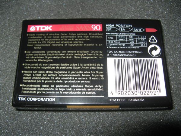 Аудиокассета TDK SA-XS 90 (EU) (1995 - 1997 г.)